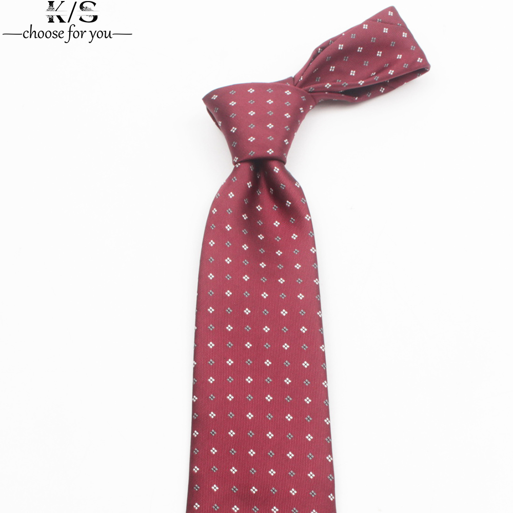 Men's Tie 8cm Stripe Dot Neckt - Men Formal Wear Red review and price
