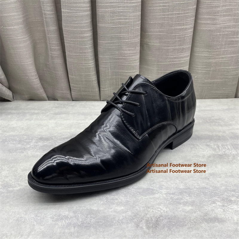 Men's Black Leather Oxford Sho - Formal Men Daily Wear Shoes review and price