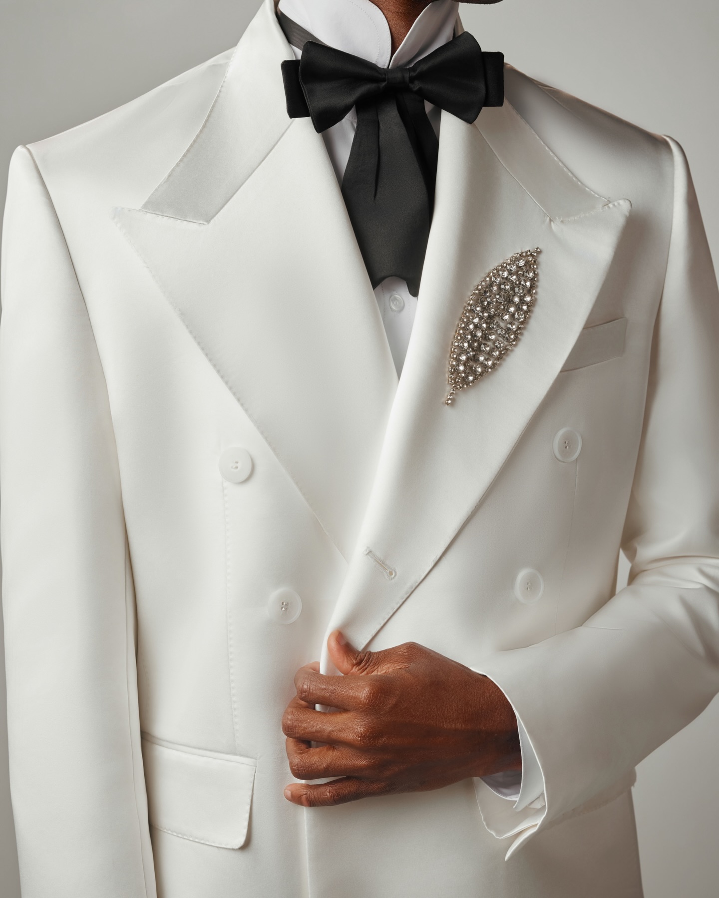 White Men Suit Set 2 Pcs Blaze - Men Formal Wear Black And White review and price