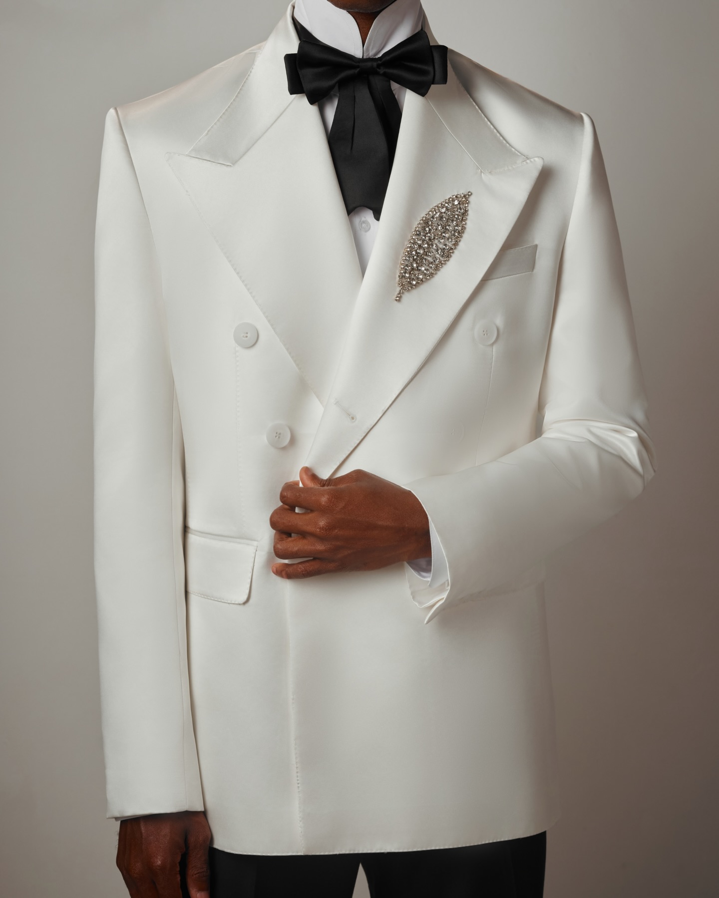 White Men Suit Set 2 Pcs Blaze - Men Formal Wear Black And White review and price