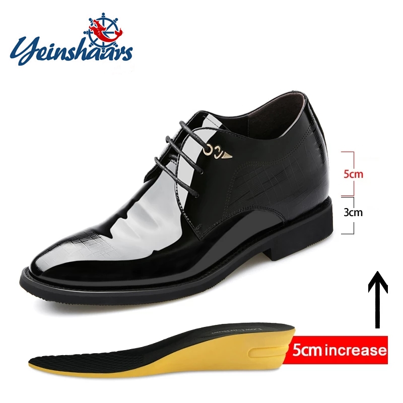 3/6/8 Cm Elevator Shoes Men Dr - Young Men Formal Wear review and price