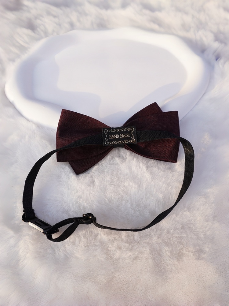 Burgundy Double-Layer Matte Bo - Men'S Formal Wear Bow Ties review and price
