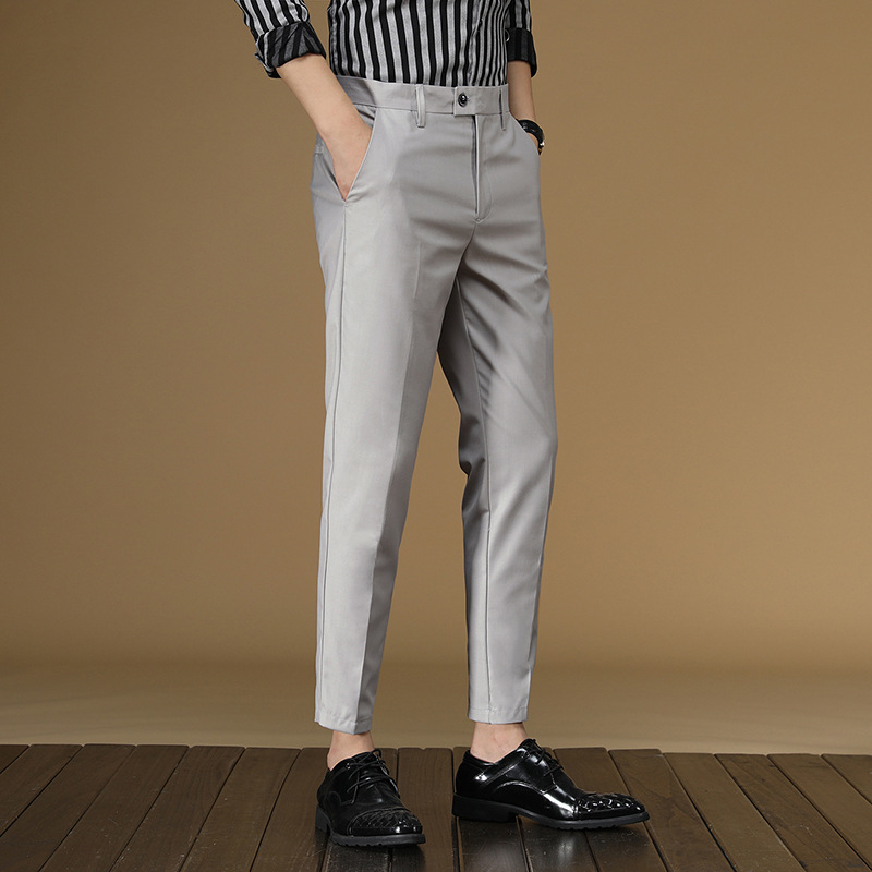 Summer Suit Pants Men Red Blac - Men Formal Wear Red review and price