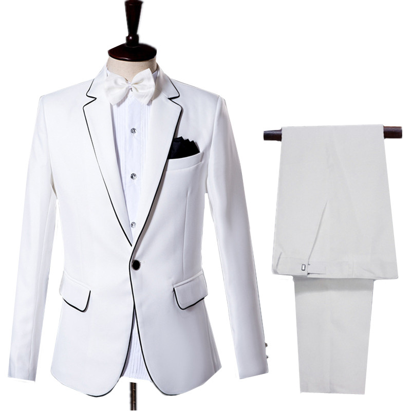 New Men's White Business Casua - Men Formal Wear Black And White review and price