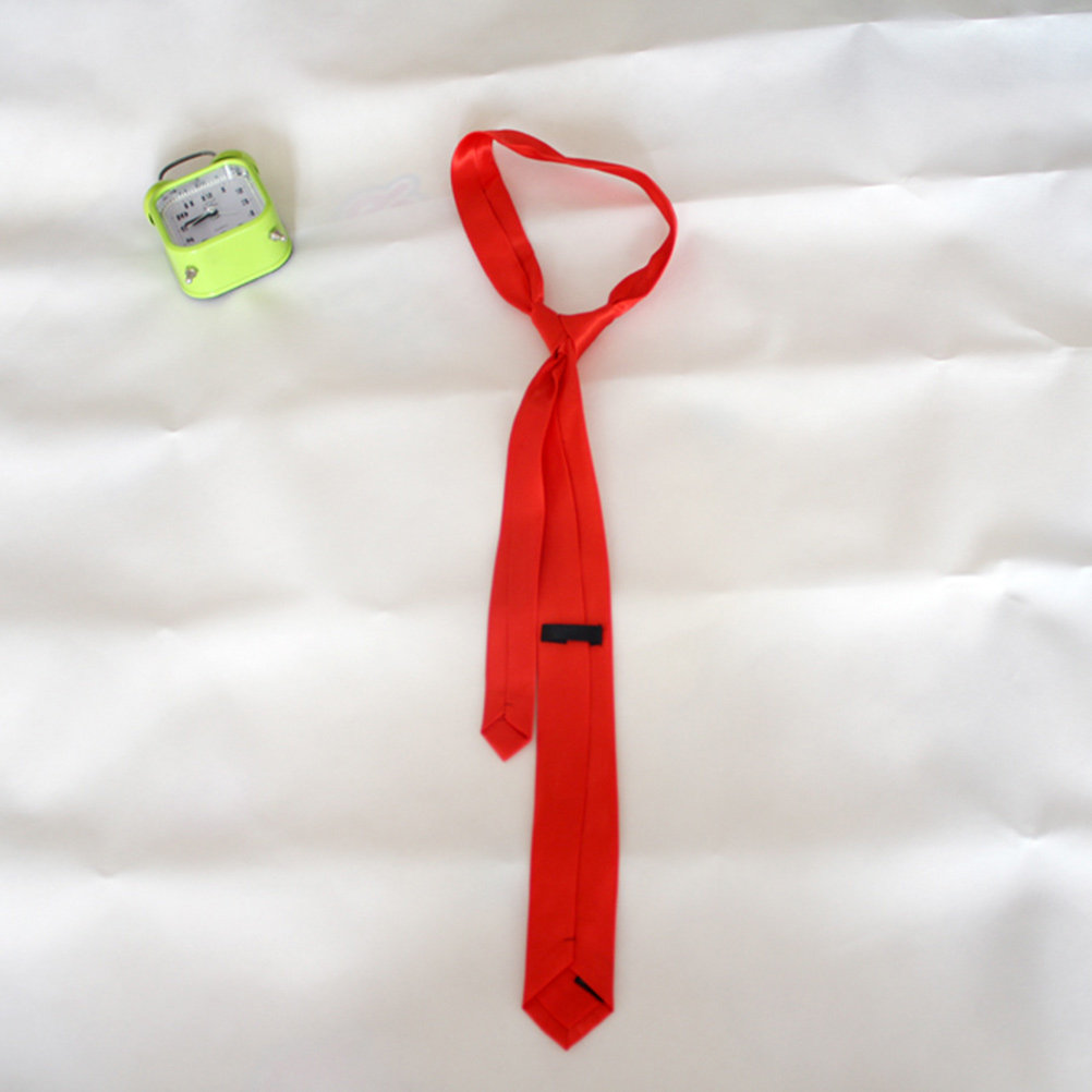 2Pcs Black Red Solid Color Tie - Men Formal Wear Red review and price