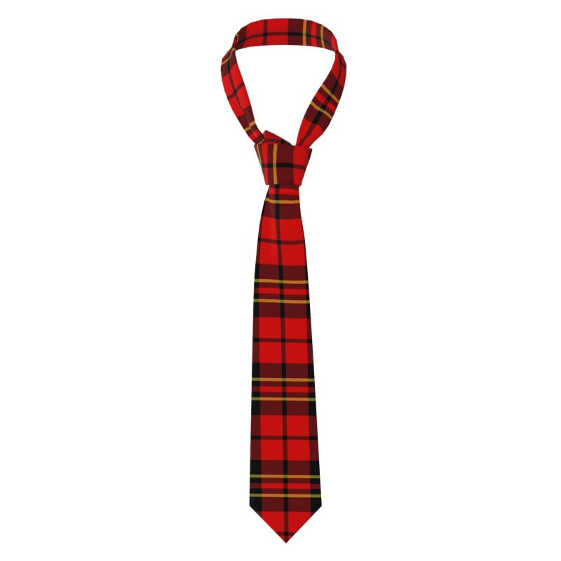 Scottish Tartan Men's Necktie  - Men Formal Wear Red review and price
