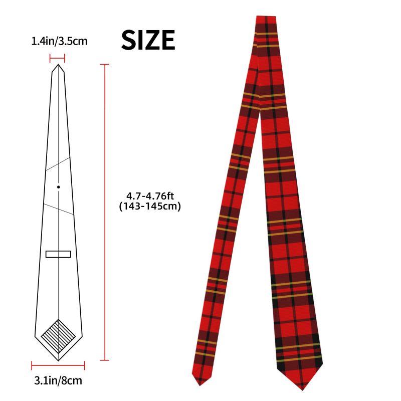 Scottish Tartan Men's Necktie  - Men Formal Wear Red review and price