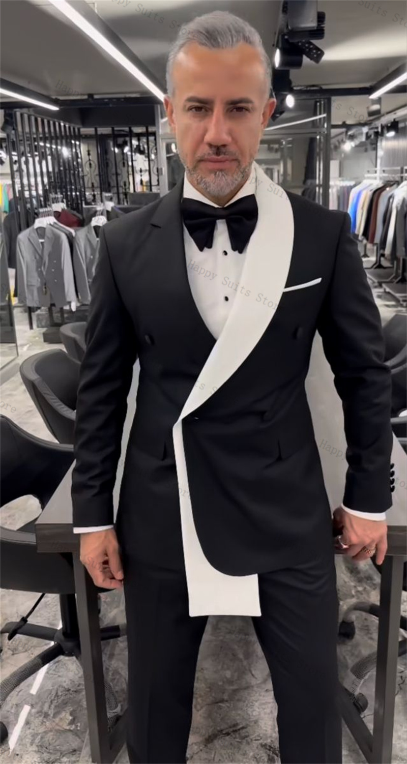 Black White Men Suit Set 2 Pie - Men Formal Wear Black And White review and price