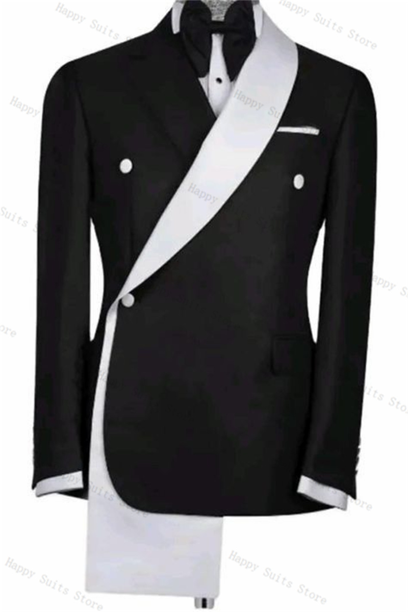 Black White Men Suit Set 2 Pie - Men Formal Wear Black And White review and price