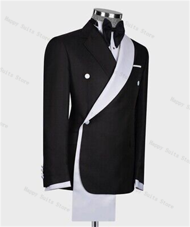 Black White Men Suit Set 2 Pie - Men Formal Wear Black And White review and price
