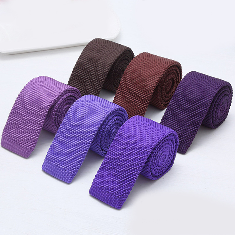 6cm Solid Black White Knitted  - Men Formal Wear Black And White review and price
