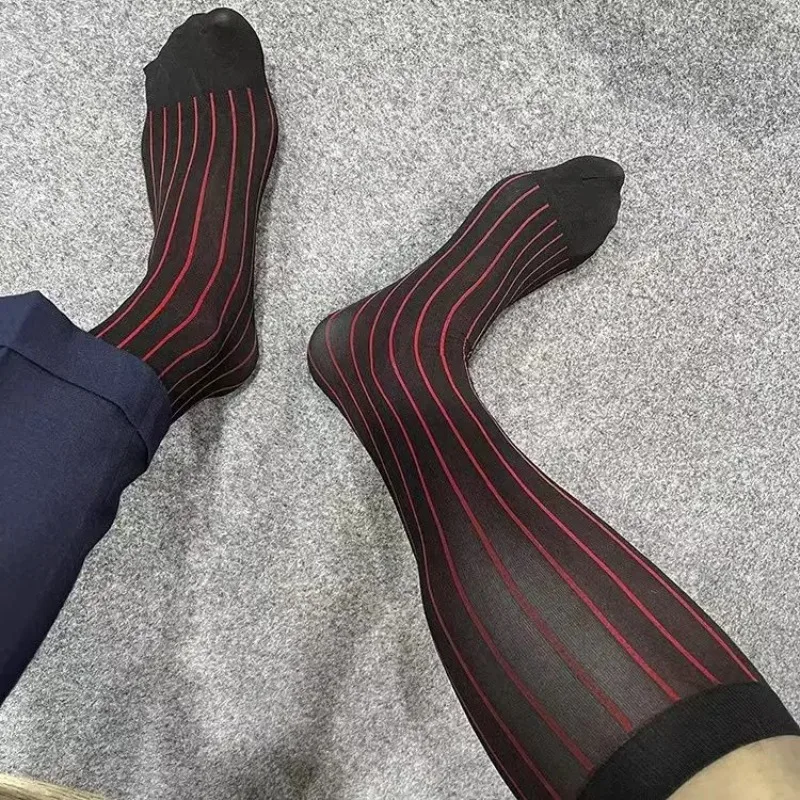 Men Striped Socks Man Ultra Th - Young Men Formal Wear review and price