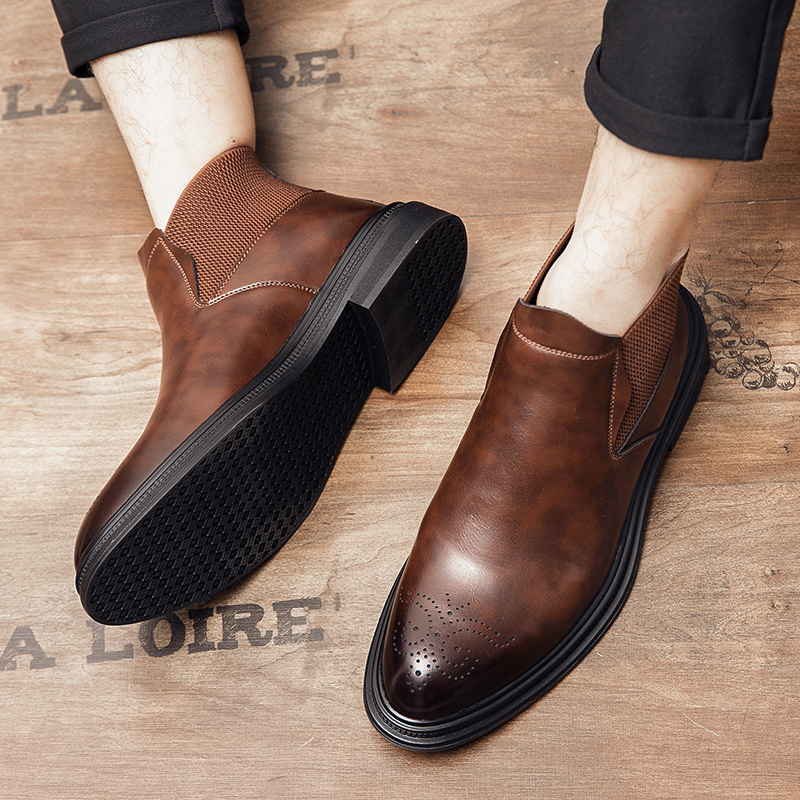 High-top leather shoes are ver - Men Formal Wear Top review and price