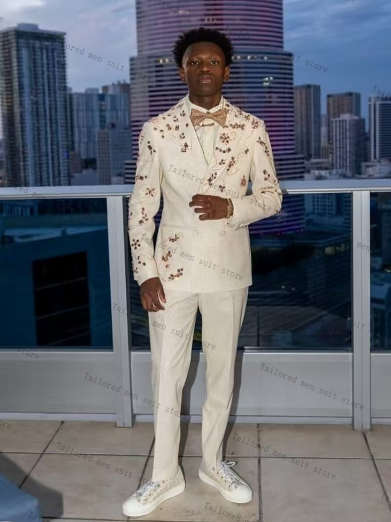 Shiny White Men Suits Set 2 Pi - Men Formal Wear Red review and price
