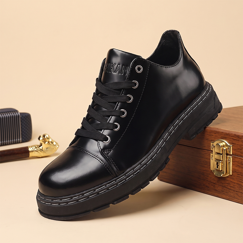 Men Black Lace‑up Leather Shoe - Formal Men Daily Wear Shoes review and price