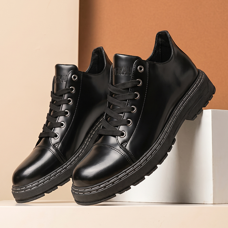 Men Black Lace‑up Leather Shoe - Formal Men Daily Wear Shoes review and price