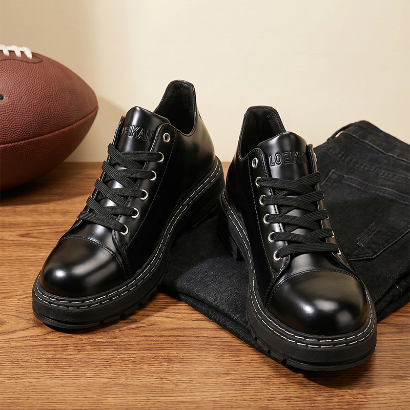 Men Black Lace‑up Leather Shoe - Formal Men Daily Wear Shoes review and price
