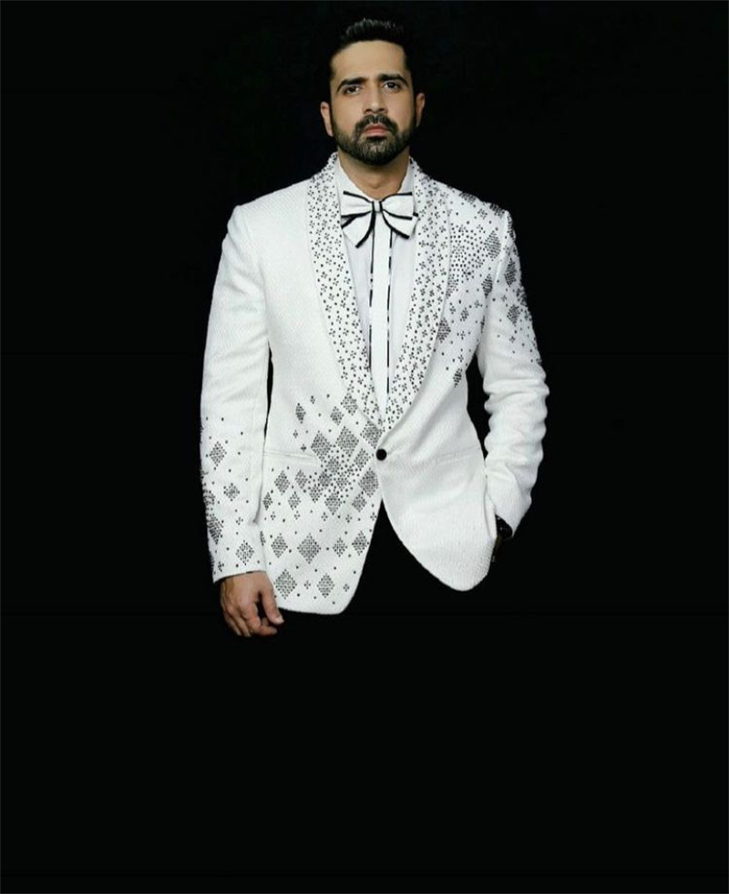 Crystals Men Suit Set 2 Pcs Gr - Men Formal Wear Black And White review and price